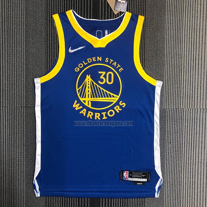 Camiseta Golden State Warriors Stephen Curry NO 30 Icon Autentico Azul